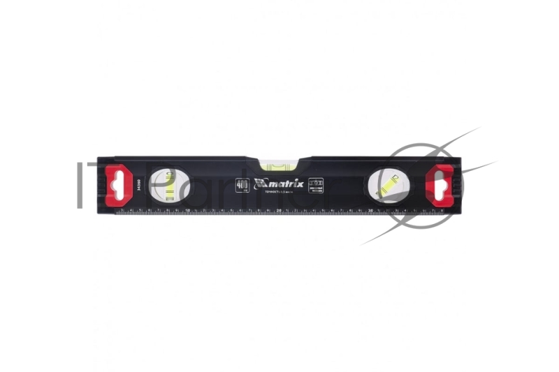 Уровень алюминиевый, усиленный, фрезерованный, 3 глазка, 400 мм// Matrix