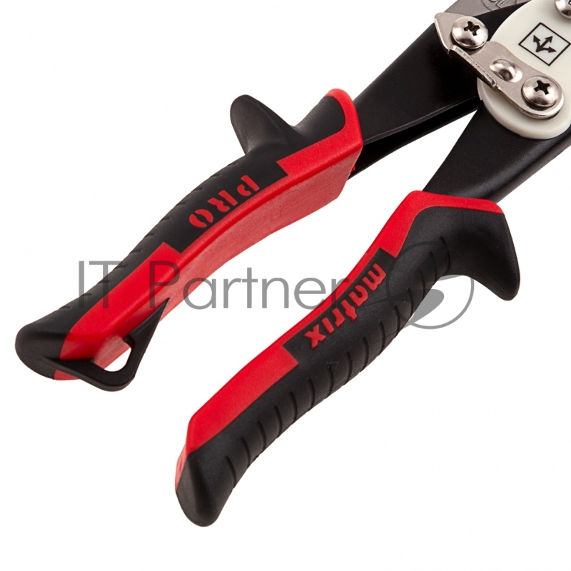 Ножницы по металлу,удлиненные, 290 мм, прямой рез, CrMo, 2-комп.обрезиненные рук-ки, PRO // Matrix