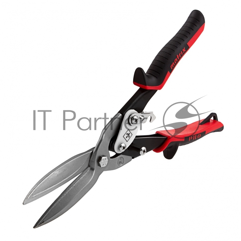 Ножницы по металлу,удлиненные, 290 мм, прямой рез, CrMo, 2-комп.обрезиненные рук-ки, PRO // Matrix