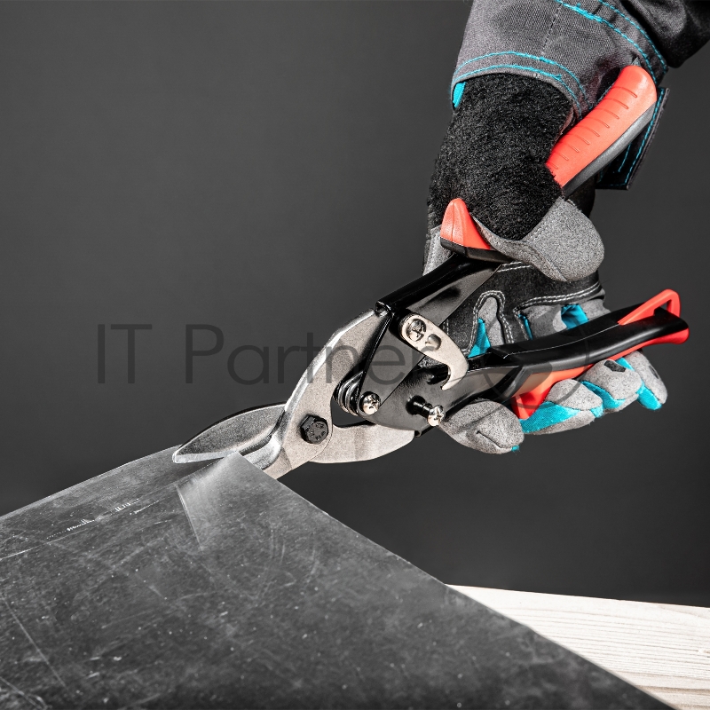 Ножницы по металлу, 250 мм, левые, обрезиненные рукоятки// Matrix