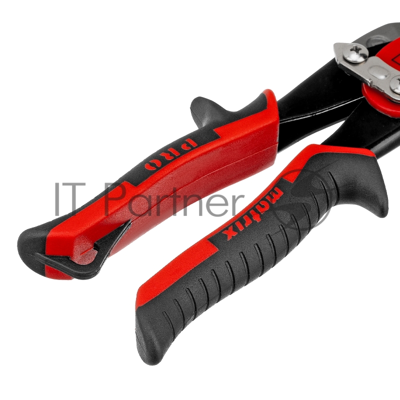 Ножницы по металлу, 250 мм, левый рез,сталь CRMO,двухкомпонентные рукоятки, PRO // Matrix