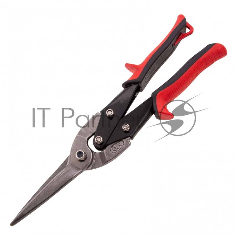 Ножницы по металлу, удлиненные, 285 мм, пряморежущие, обрезиненные рукоятки// Matrix