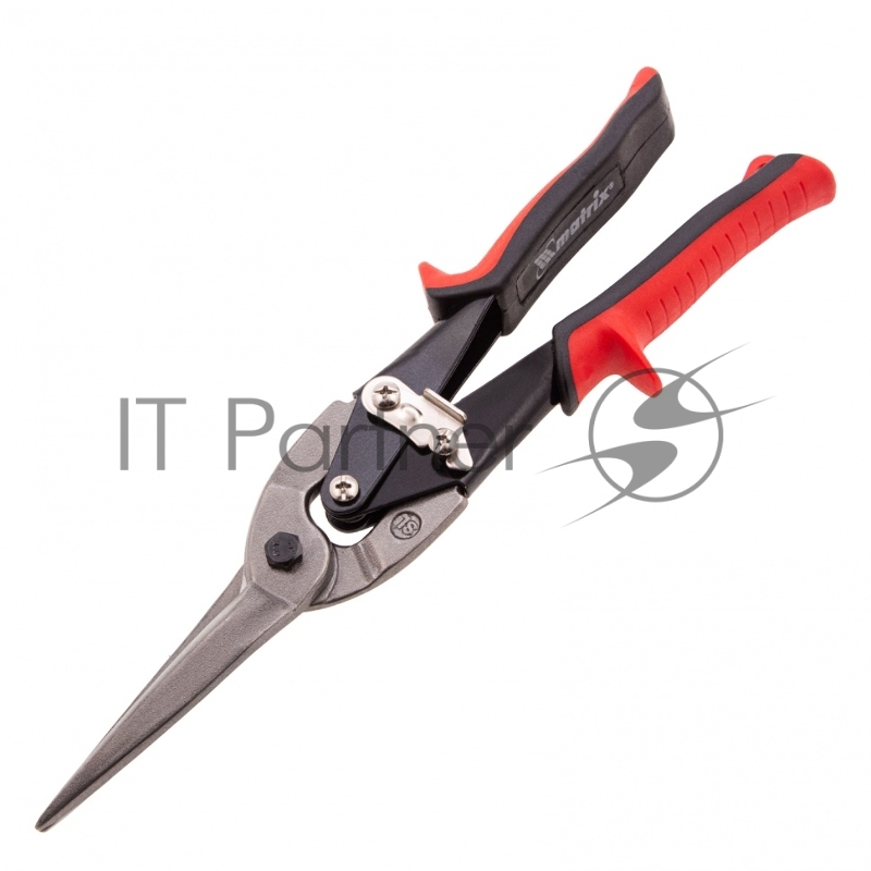 Ножницы по металлу, удлиненные, 285 мм, пряморежущие, обрезиненные рукоятки// Matrix