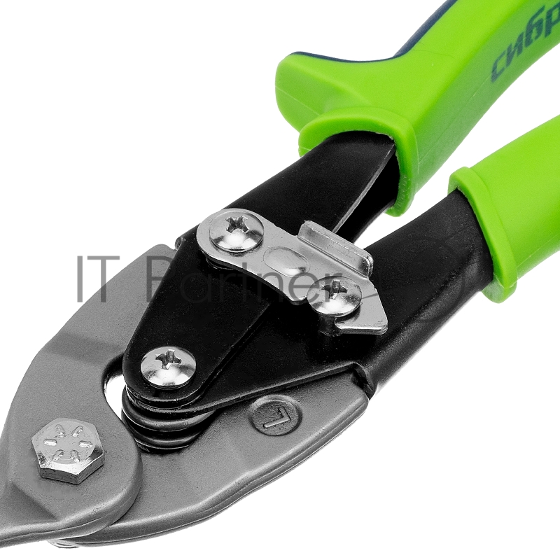 Ножницы по металлу, 250 мм, левый рез, сталь С55,двухкомпонентные рукоятки // СИБРТЕХ