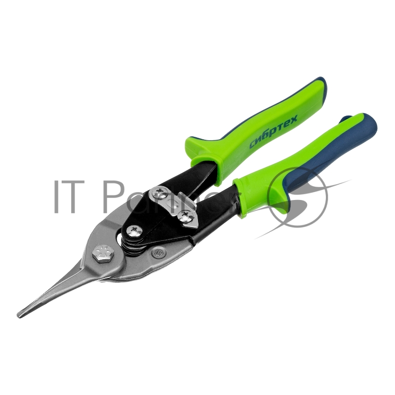 Ножницы по металлу, 250 мм, прямой рез, сталь С55,двухкомпонентные рукоятки // СИБРТЕХ