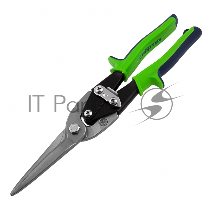 Ножницы по металлу, удлиненные, 285 мм, пряморежущие, 2-комп.обрезиненные рук-ки// Сибртех