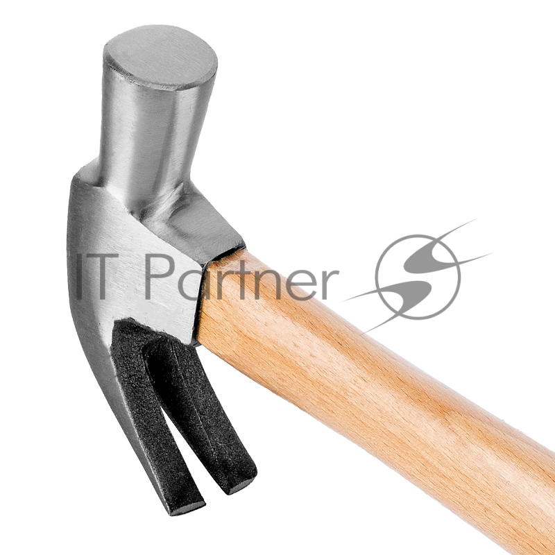 Молоток-гвоздодер SPARTA 104205 450г боек 27мм деревянная рукоятка