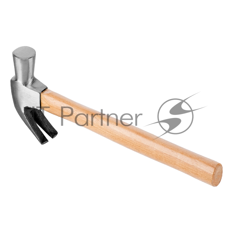 Молоток-гвоздодер SPARTA 104205 450г боек 27мм деревянная рукоятка