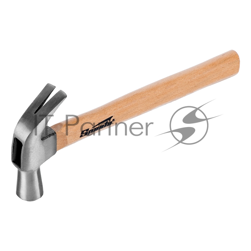 Молоток-гвоздодер SPARTA 104205 450г боек 27мм деревянная рукоятка