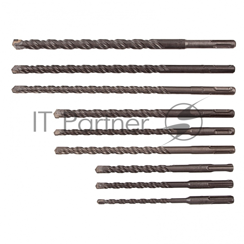 Набор буров по бетону, 6-8-10х160, 8-10-12х210, 10-12-14х260 мм, зубила 4шт., в боксе// Matrix