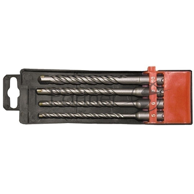 Набор буров по бетону, 5-6-8-10х160 мм, 4 шт., в пласт. коробке, SDS PLUS// Matrix