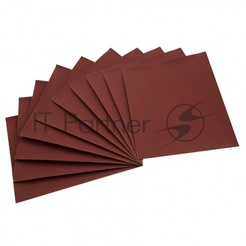 Шлифлист на бумажной основе, P 80, 230 х 280 мм, 10 шт., влагостойкий// Сибртех
