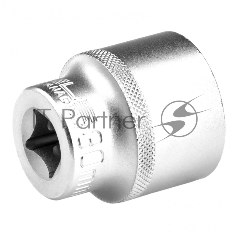 Головка торцевая, 30 мм, 12-гранная, CrV, под квадрат 1/2, хромированная// Stels