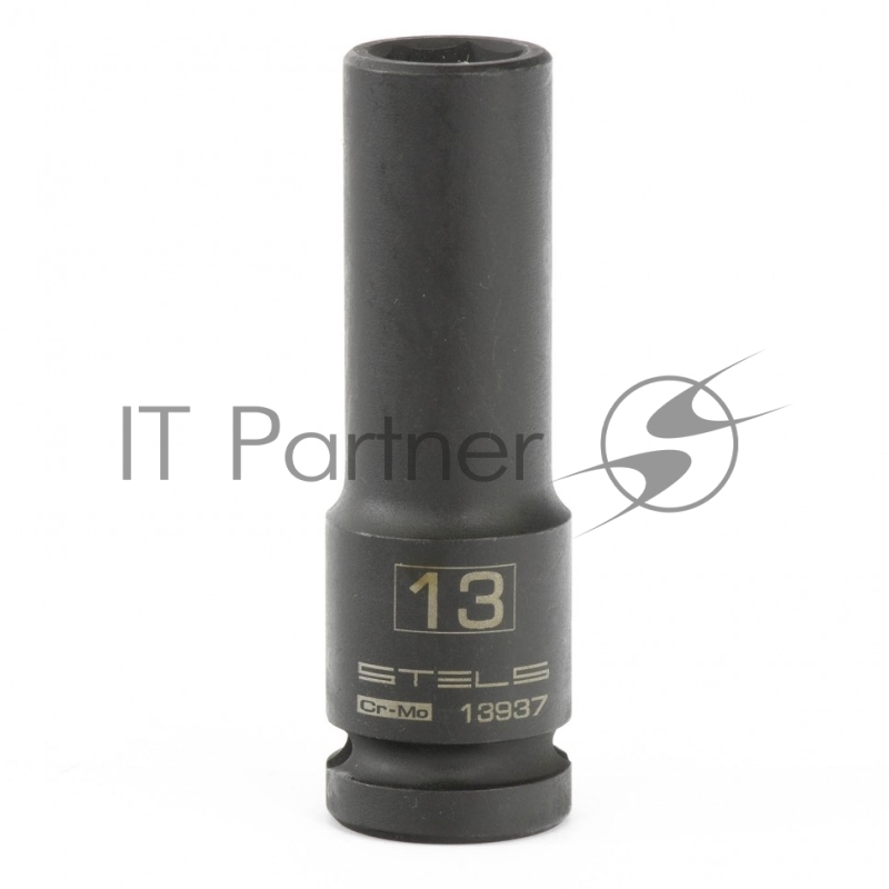 Головка ударная удлиненная шестигранная, 13 мм, 1/2, CrMo// Stels