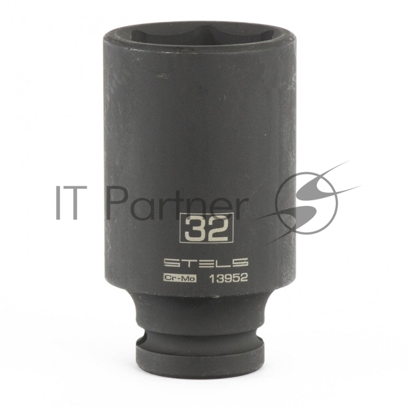 Головка ударная удлиненная шестигранная, 32 мм, 1/2, CrMo// Stels
