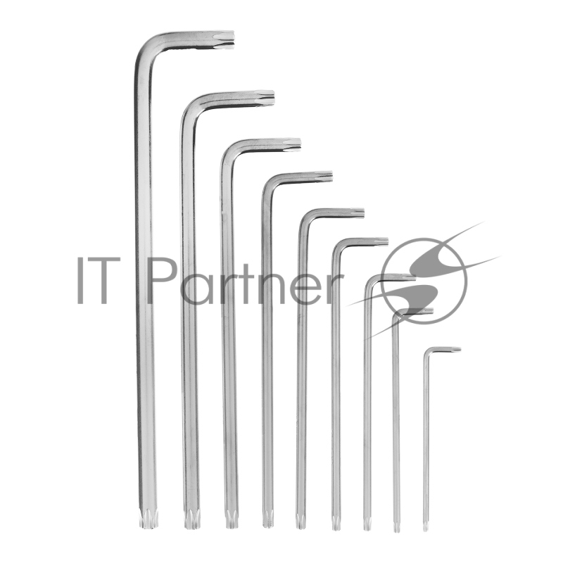 Набор ключей MATRIX 12307 имбусовых torx 9шт: t10-t50 crv экстра-длин сатин.