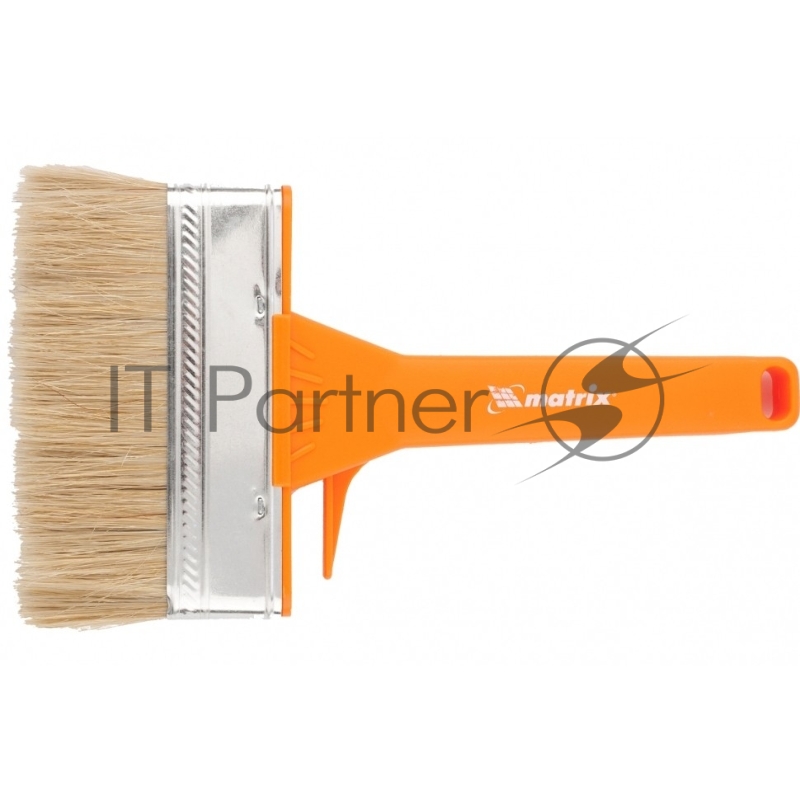 Кисть плоская для фасадных работ, 120х35 мм, натуральная щетина, пластиковая рукоятка// Matrix