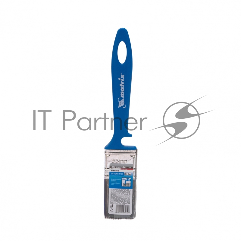 Кисть флейцевая для водных красок, 35x10 мм, смешанная щетина, пластиковая рукоятка// Matrix