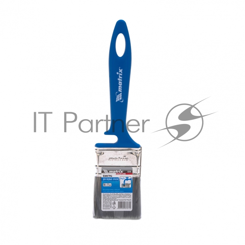 Кисть флейцевая для водных красок, 50x12 мм, смешанная щетина, пластиковая рукоятка// Matrix