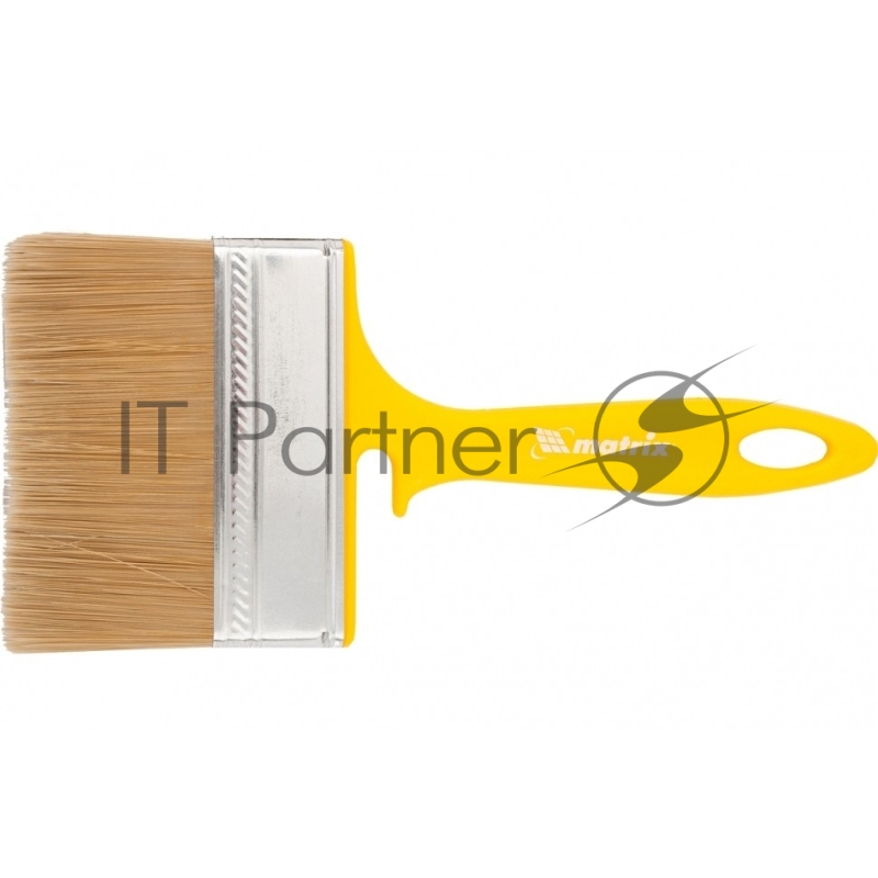 Кисть флейцевая для лаков, 100х12 мм, искусственная щетина, пластиковая рукоятка// Matrix