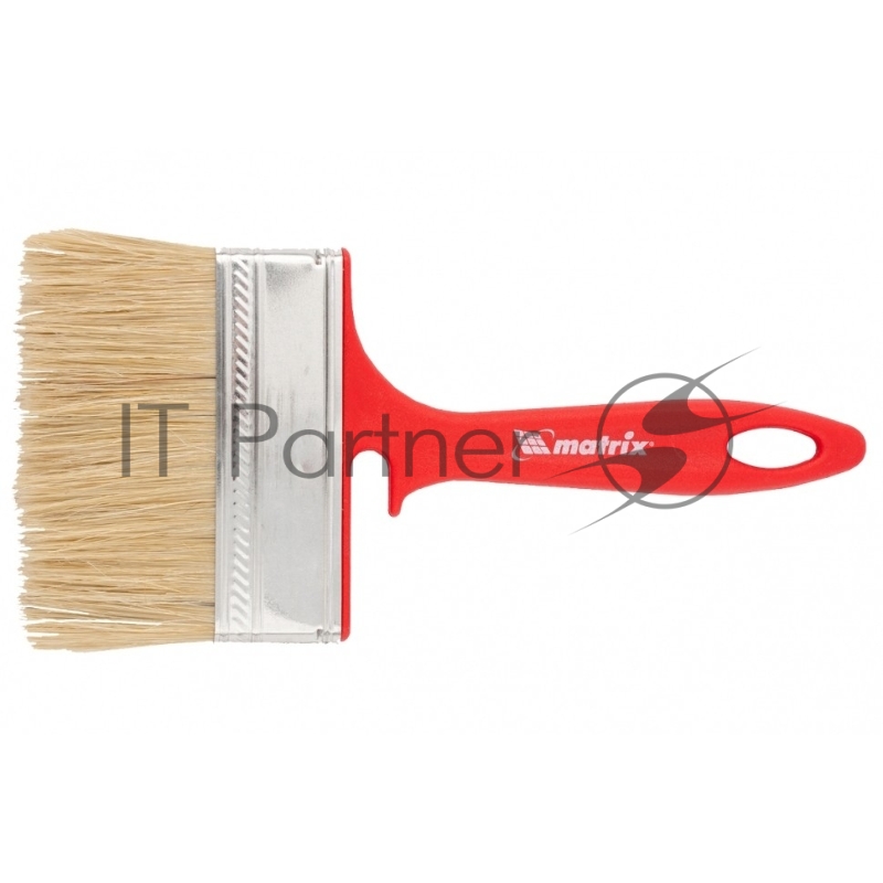 Кисть флейцевая для эмалей, 100х12 мм, натуральная щетина, пластиковая рукоятка// Matrix
