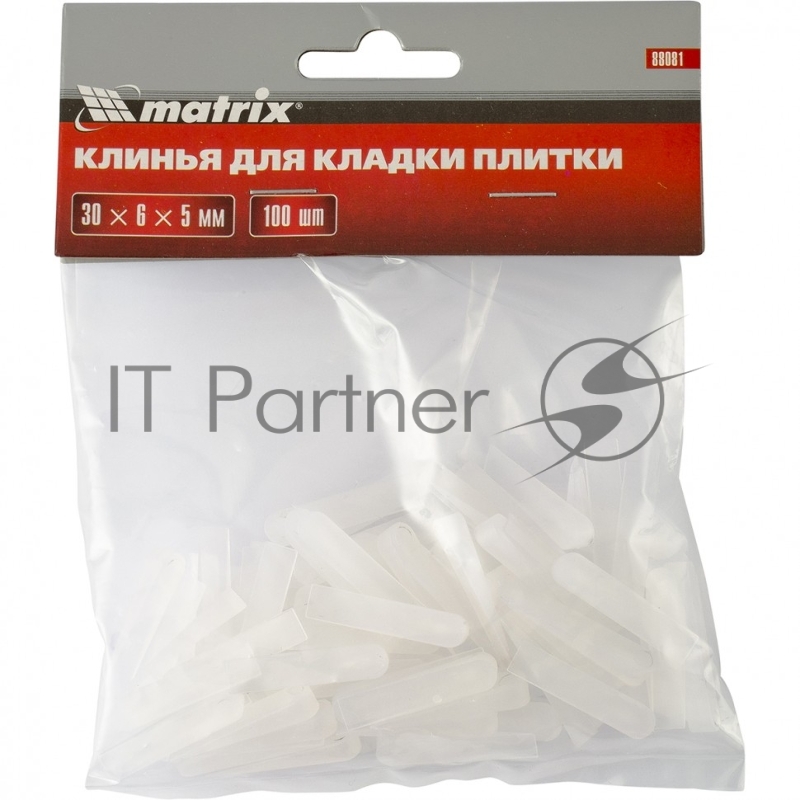 Клинья, 30х6х5мм, для кладки плитки, 100шт.// Matrix