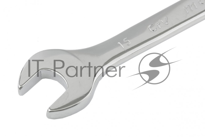 Ключ комбинированный, 15 мм, CrV, полированный хром// Matrix