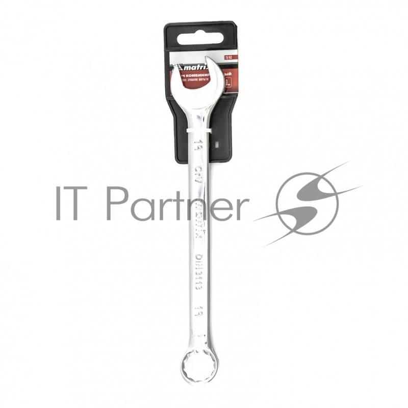 Ключ комбинированный, 19 мм, CrV, полированный хром// Matrix