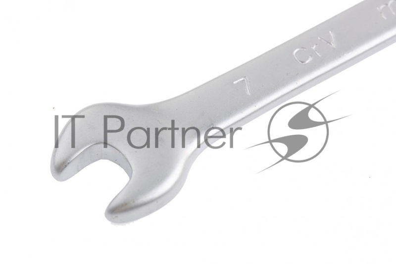 Ключ комбинированный, 7 мм, CrV, матовый хром// Matrix