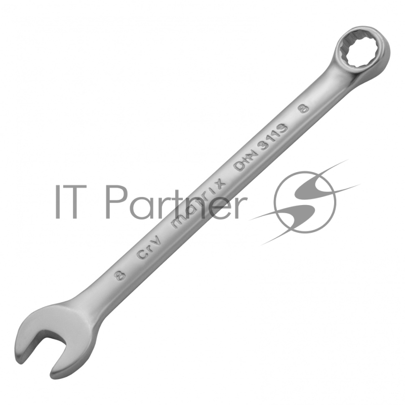 Ключ комбинированный, 8 мм, CrV, матовый хром// Matrix