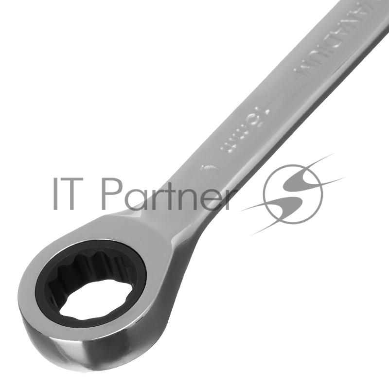 Ключ комбинированный трещоточный, 15мм, CrV, зеркальный хром// Matrix