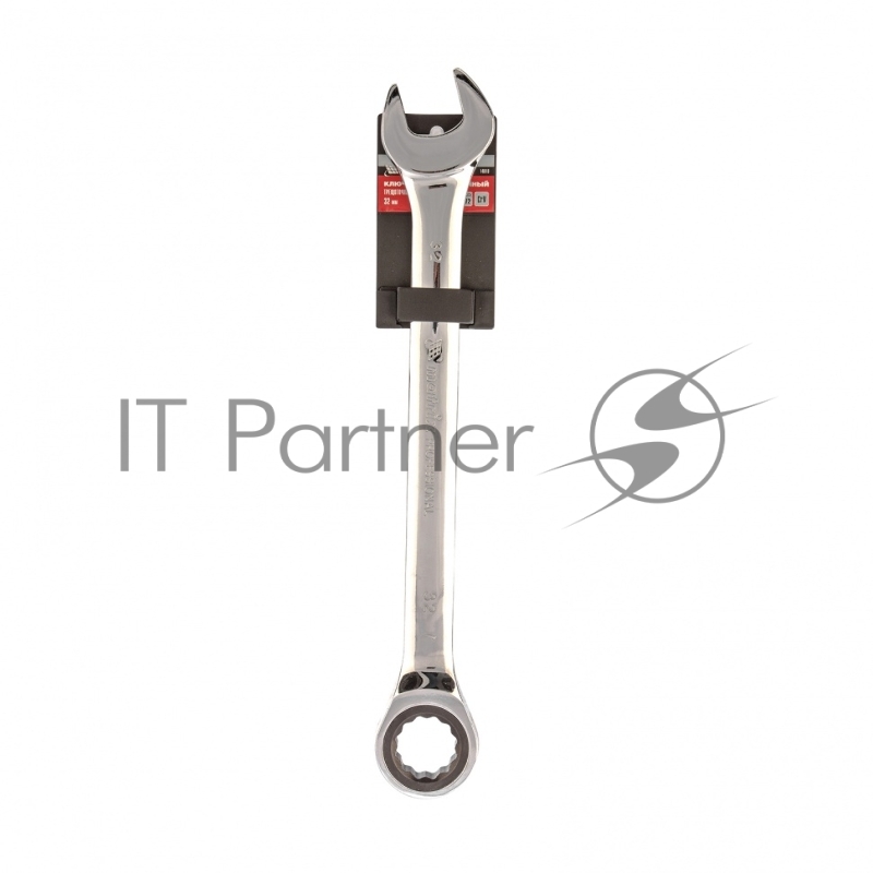 Ключ комбинированный трещоточный, 32мм, CrV зеркальный хром// Matrix