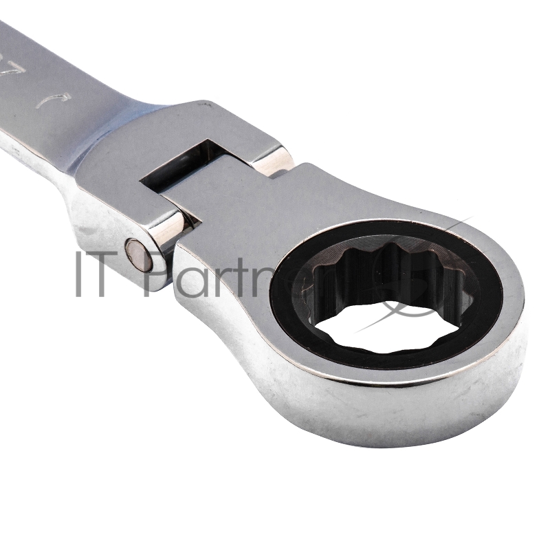 Ключ комбинированный трещоточный, 8мм, CrV, шарнирный, зерк.хром// Matrix