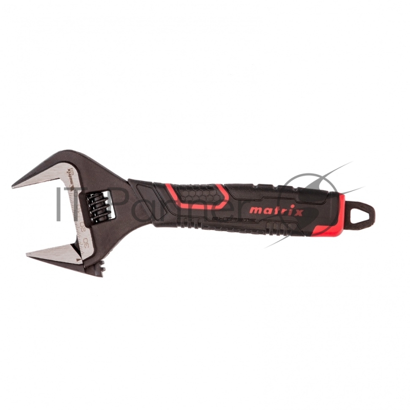 Ключ разводной, тонкие губки, фосфатированный, 2-х комп рукоятка, 200 мм, PRO// Matrix