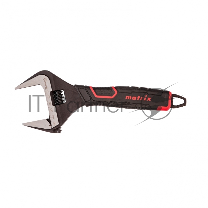 Ключ разводной, тонкие губки, фосфатированный, 2-х комп рукоятка, 250 мм, PRO// Matrix