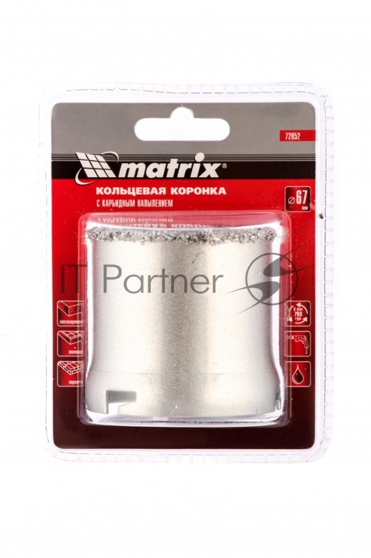 Кольцевая коронка с карбидным напылением, 67 мм// Matrix