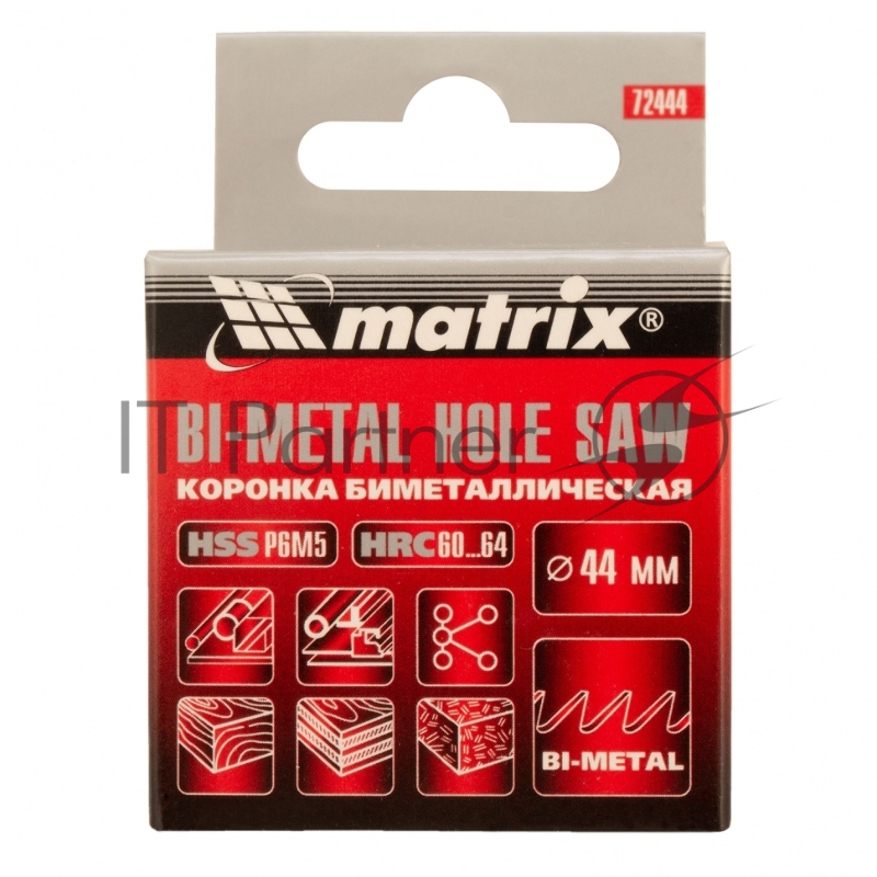 Коронка BIMETAL, 44 мм// Matrix