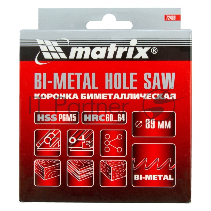 Коронка BIMETAL, 89 мм// Matrix