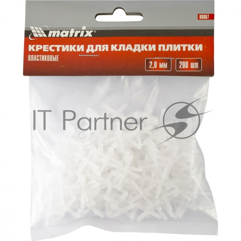 Крестики, 2,0 мм, для кладки плитки, 200 шт.// Matrix