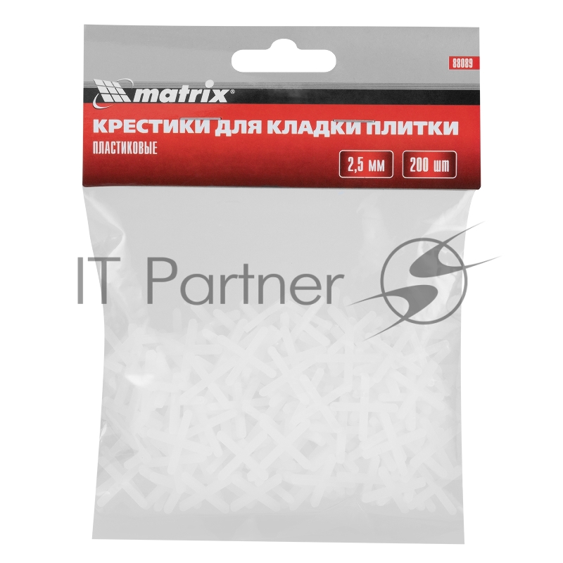 Крестики, 2,5 мм, для кладки плитки, 200 шт.// Matrix