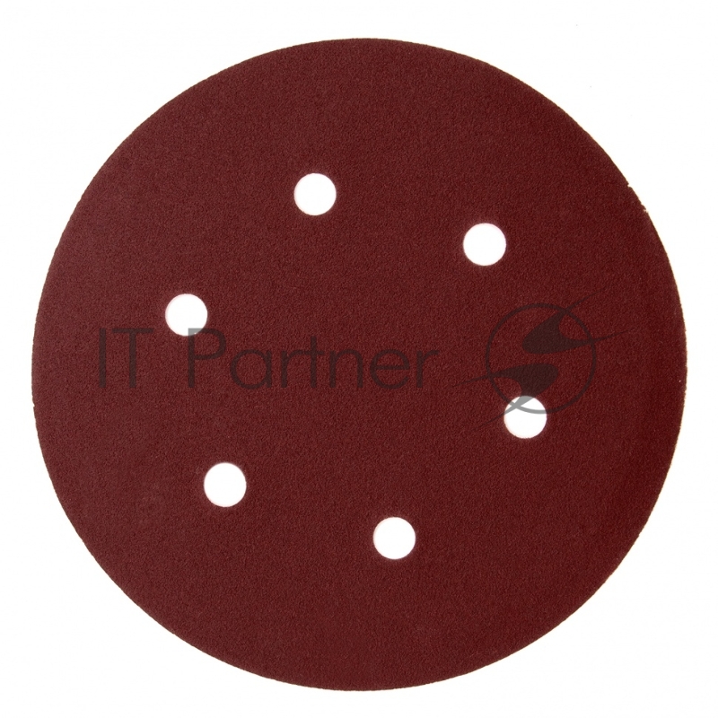 Круг абразивный на ворсовой подложке под липучку, перфорированный, P 150, 150 мм, 5 шт.// Matrix