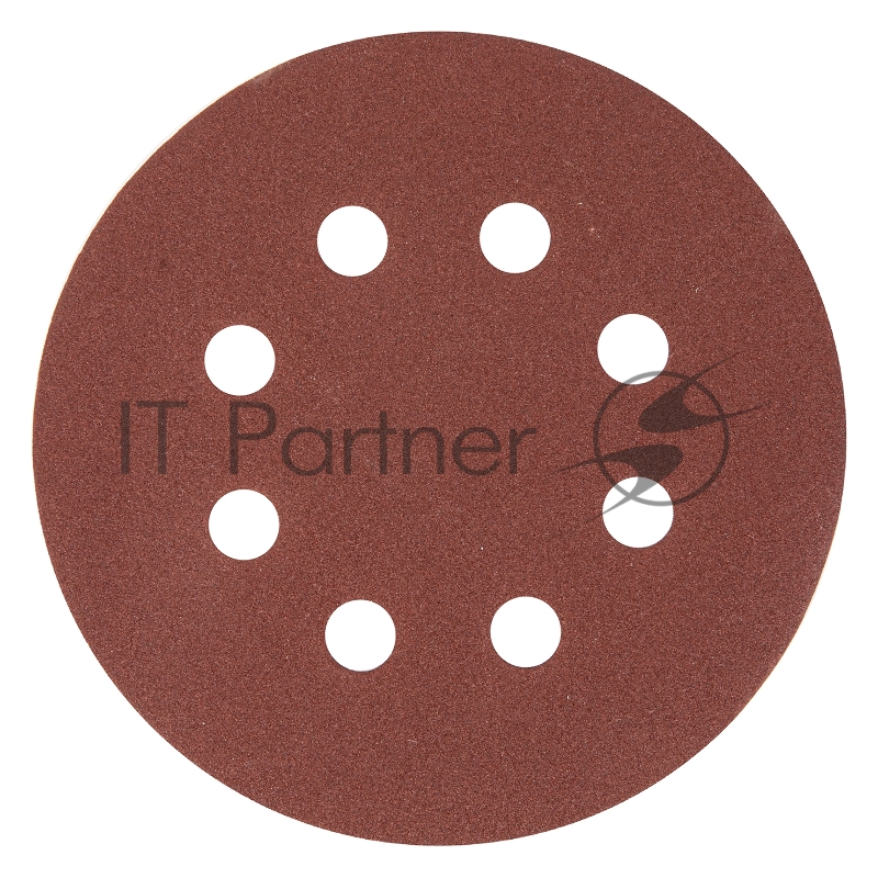 Круг абразивный на ворсовой подложке под липучку, перфорированный, P 180, 125 мм, 5 шт.// Matrix