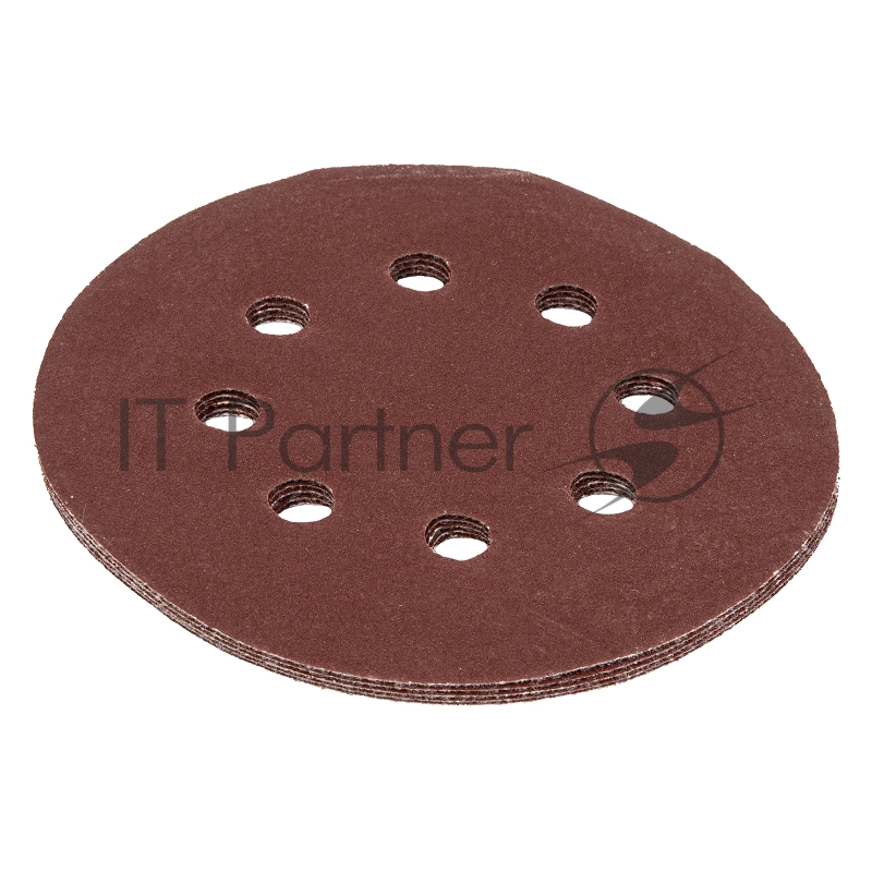 Круг абразивный на ворсовой подложке под липучку, перфорированный, P 220, 125 мм, 5 шт.// Matrix