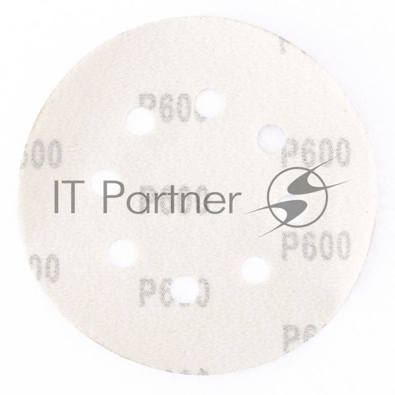 Круг абразивный на ворсовой подложке под липучку, перфорированный, P 320, 125 мм, 5 шт.// Matrix