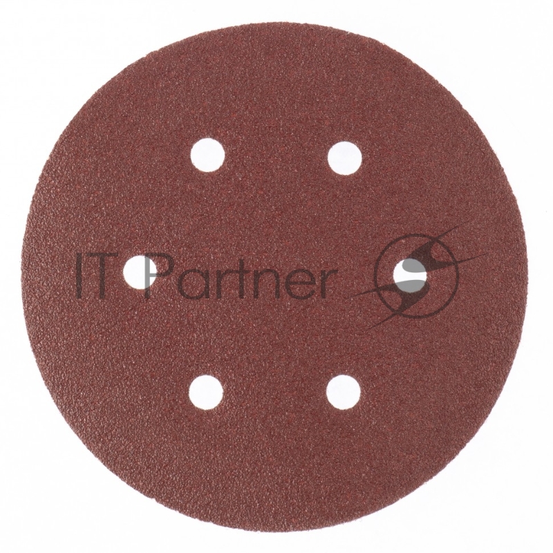 Круг абразивный на ворсовой подложке под липучку, перфорированный, P 60, 150 мм, 5 шт.// Matrix