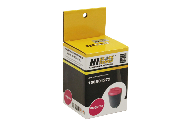 Расходные материалы Hi-Black 106R01272 Тонер-картридж для Xerox Ph 6110 M с чипом, 1000 стр.