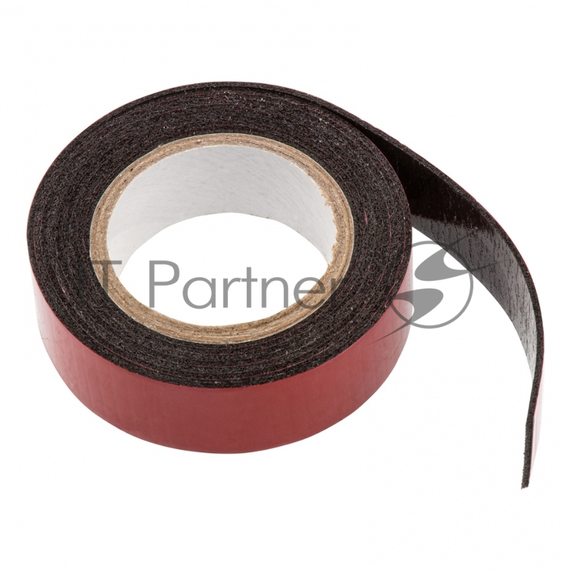 Лента клейкая на вспененной основе, двусторонняя, черная, 19ммх1,5м// Matrix