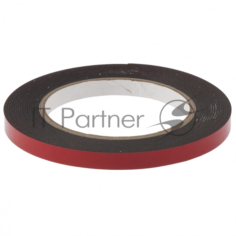 Лента клейкая на вспененной основе усиленная, двусторонняя, черная, 9 мм х 5 м// Matrix