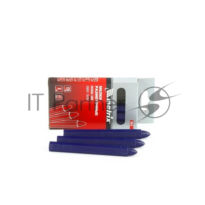 Мелки разметочные восковые синие, 120мм, коробка 6шт.// Matrix