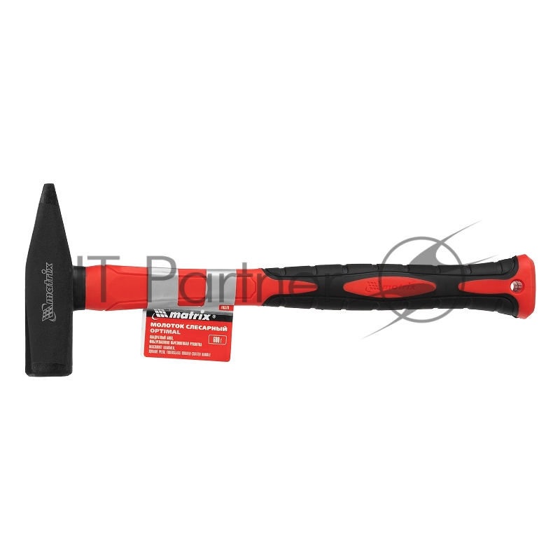 Молоток слесарныйoptimal,600 г,фибергласовая обрезиненная рукоятка,квадратный боек// Matrix
